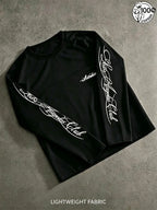 Chicano Script Sleeve Long Sleeve Tee for Oversized Streetwear Casual Outfits