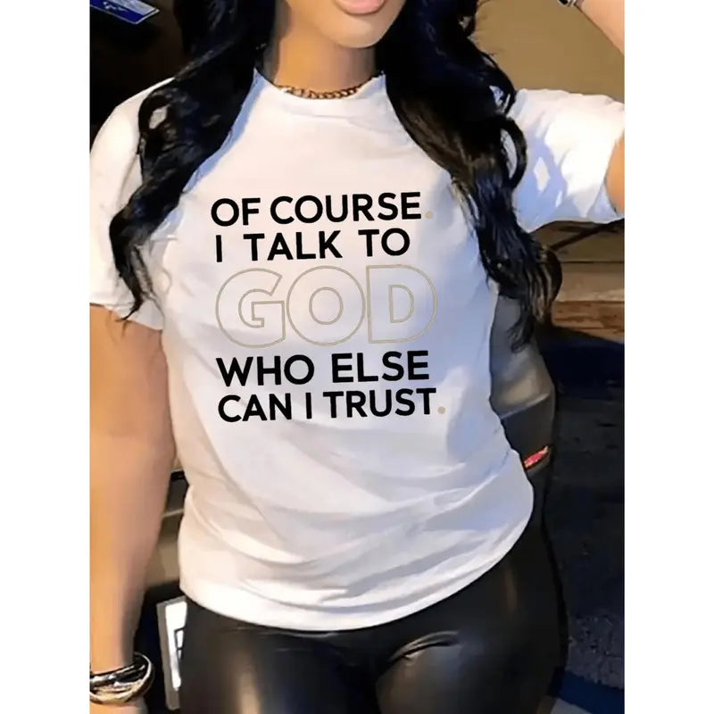 Divine Dialogue: "I Talk To God" Bold Graphic Statement Tee