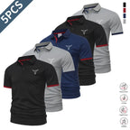 Men's Quick Dry Polo Shirt Set with Sporty Casual Style for Golf and Travel
