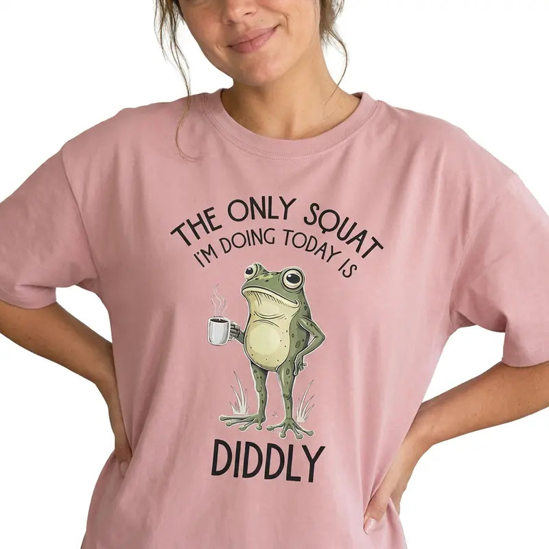 Funny Frog Graphic T-Shirt for Sarcastic Women Who Love Cozy Casual Streetwear