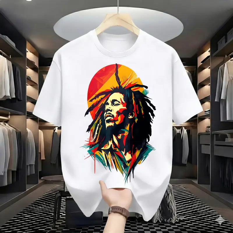 [Free Shipping] Soulful Rasta Vibes: Legendary Reggae Music Artistic Graphic Tee
