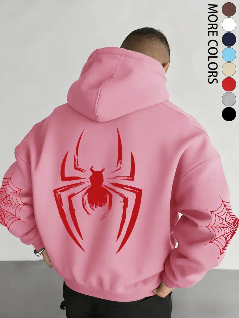 Vintage Spider Graphic Hoodie for Streetwear Fans and Casual Everyday Fashion Style