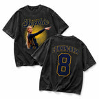 Women's Basketball Inspired Double-Sided Graphic Tee for Game Day Streetwear Fans