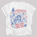 Pledge Allegiance To Your Vibes Patriotic Graphic T-Shirt for Women