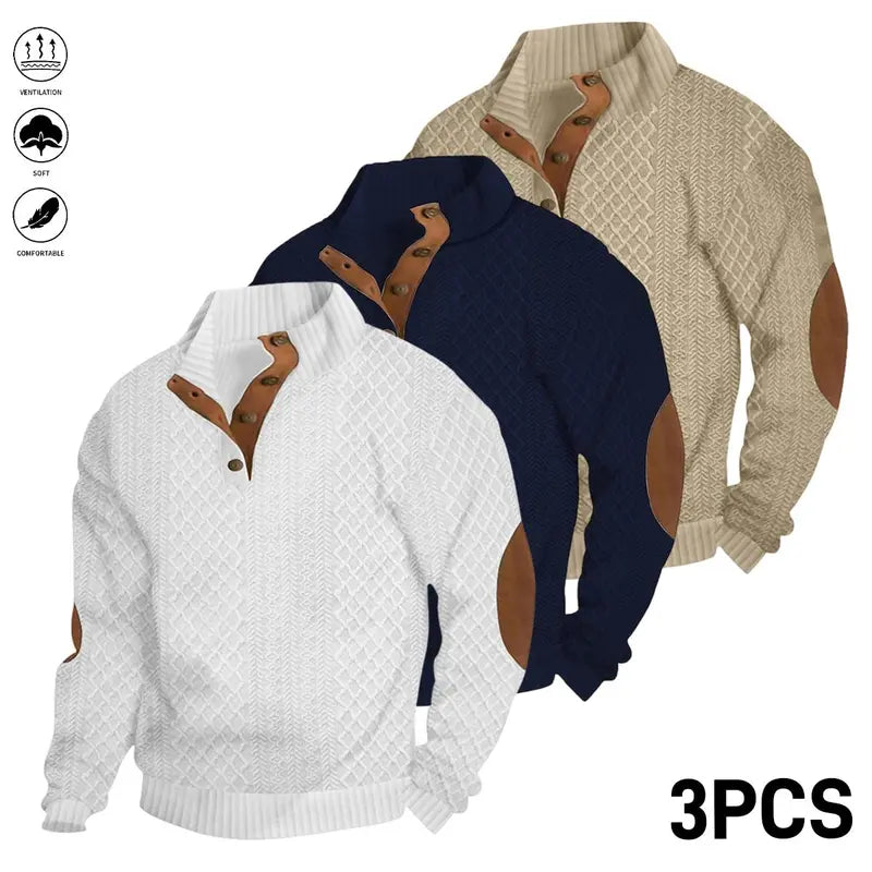 White + Dark Blue + Khaki