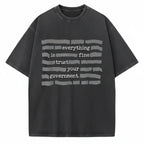 "Everything Is Fine" Redacted Government Statement Graphic Tee - Dark Humor Conspiracy Theory Streetwear