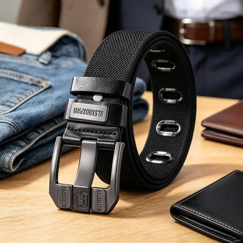 Adjustable Buckle Belt for Casual Business Outfits and Everyday Waist Styling
