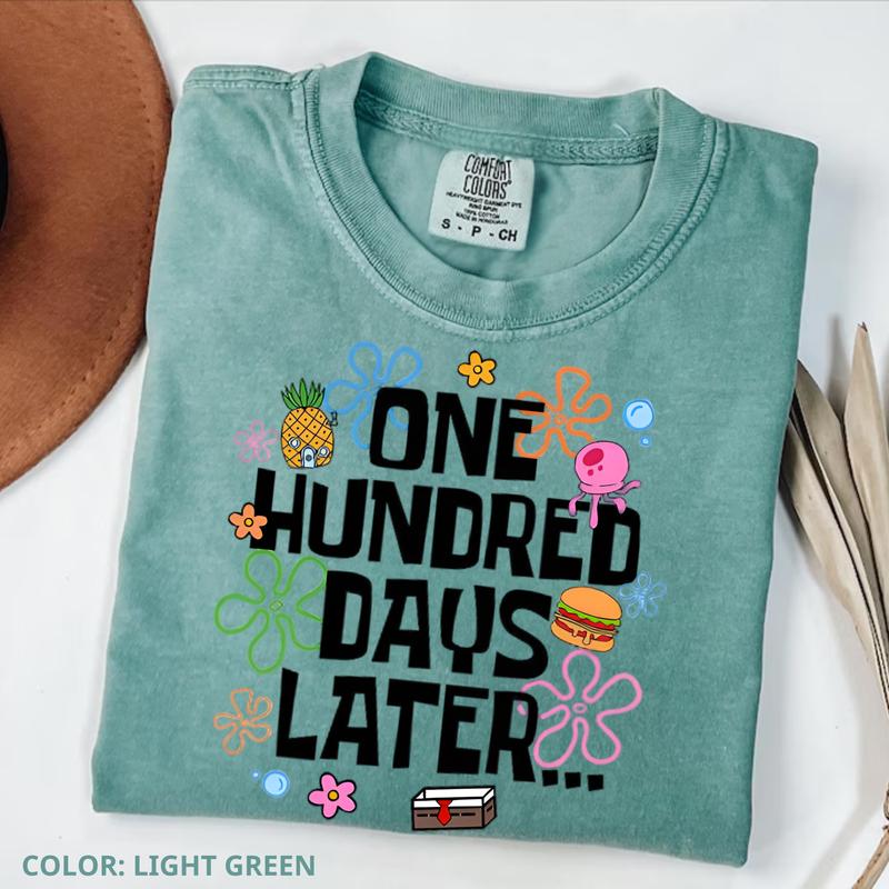One Hundred Days Later 100 Days of School Shirt, 100th Day Celebration Graphic Tee
