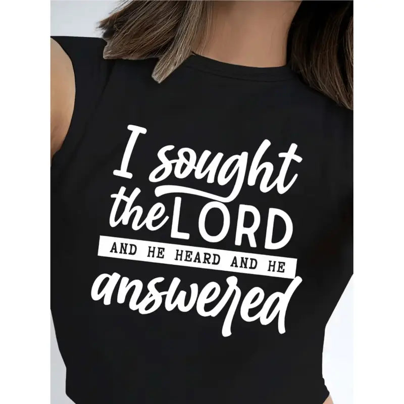 Divine Response: The "I Sought The Lord" Women's Faith Statement Top