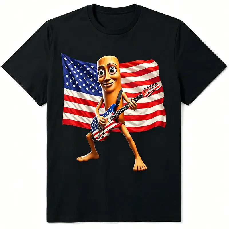 Funny Patriotic Guitar Meme T-Shirt for Fourth of July Parties