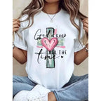 God Is Good Christian Graphic Tee for Women’s Faith Based Casual Outfits