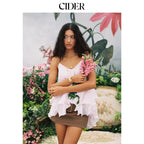 Layered Ruffle Cami Top for Women with Elegant Summer Vacation Style