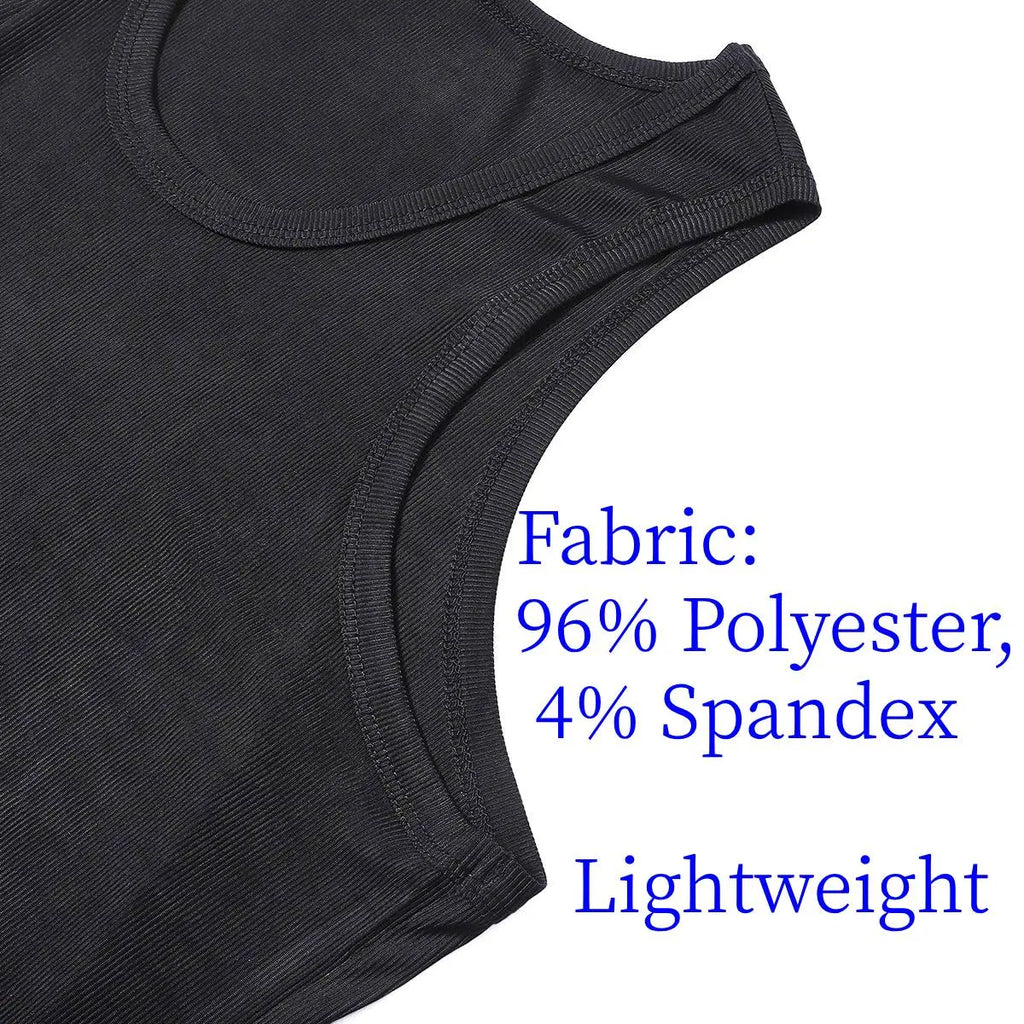 Men's Ribbed Knit Tank Top 3-Pack for Gym Training and Everyday Casual Style