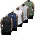 Men's 5-Pack Sleeveless Workout Tank Tops for Gym Training and Everyday Active Wear