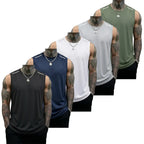 Men's 5-Pack Sleeveless Workout Tank Tops for Gym Training and Everyday Active Wear