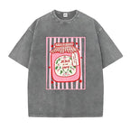 Sweet Faith: The "Jesus Is My Jam" Strawberry Jar Washed Graphic Tee