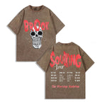 The Starving Skeleton: Brook "SoulKing Tour" Vintage Washed Anime Graphic Tee