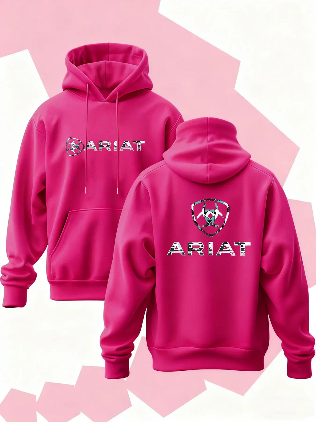 Modern Western Grit: Ariat Aztec-Infill Tech-Style Fleece Hoodie