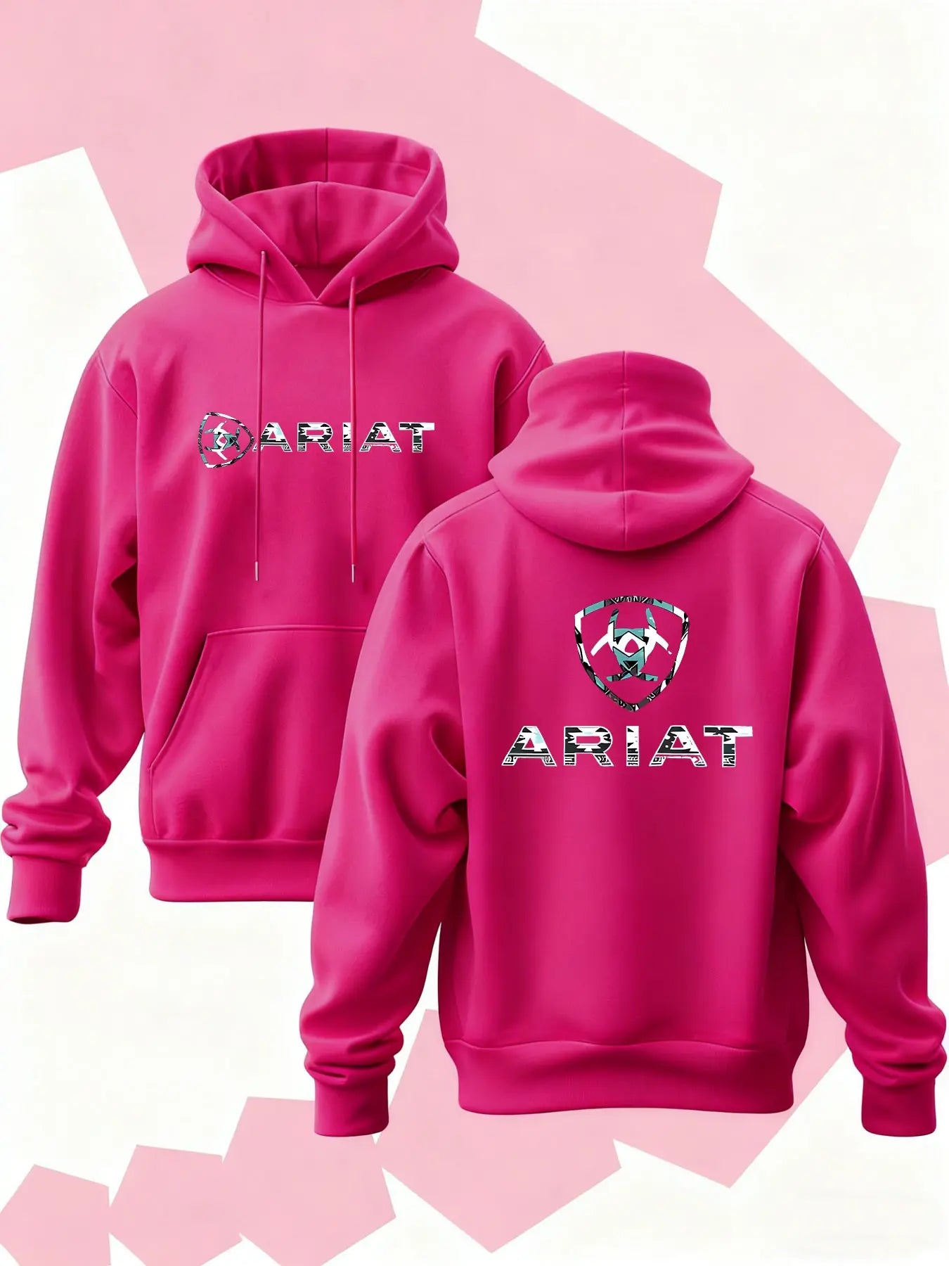 Modern Western Grit: Ariat Aztec-Infill Tech-Style Fleece Hoodie