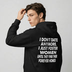 MadFits Black Heartbreak Shelter Hoodie Back View Foster Women Quote Design