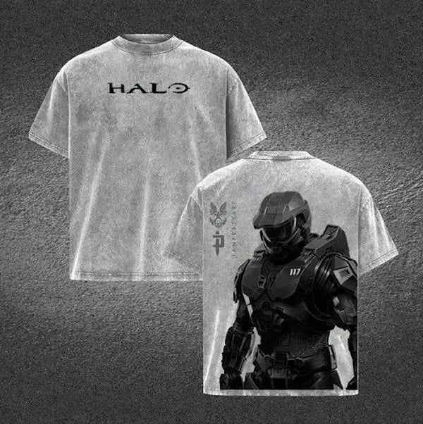 Vintage Gaming Graphic Tee with Double Print Design for Retro Streetwear Fans