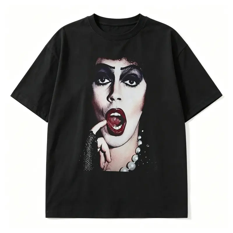 Vintage Horror Movie Portrait Graphic Tee for Halloween Cult Classic Fans