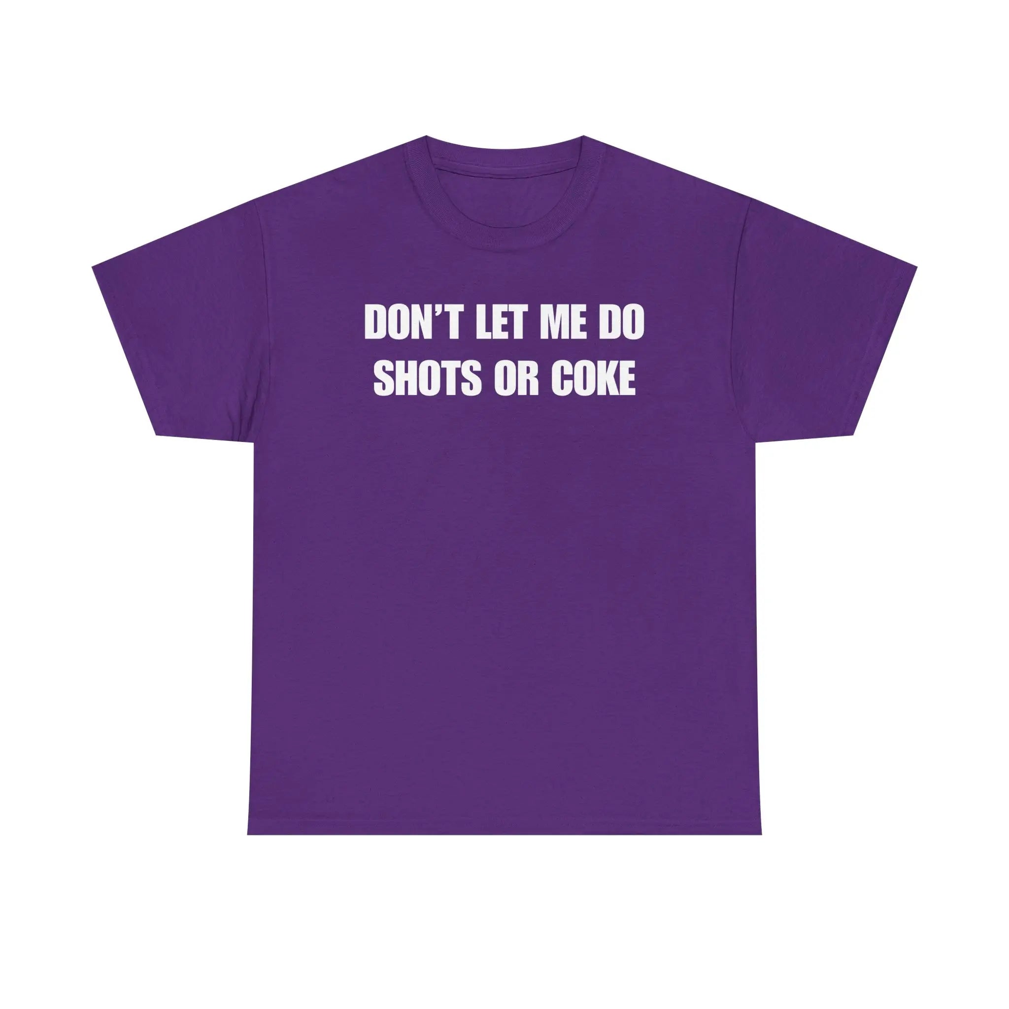 The Party Warning Label: "Shots or Coke" Sarcastic Heavy Cotton Tee