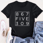 Classic 80s Nostalgia: The Iconic 867-5309 Jenny Musical Statement Tee