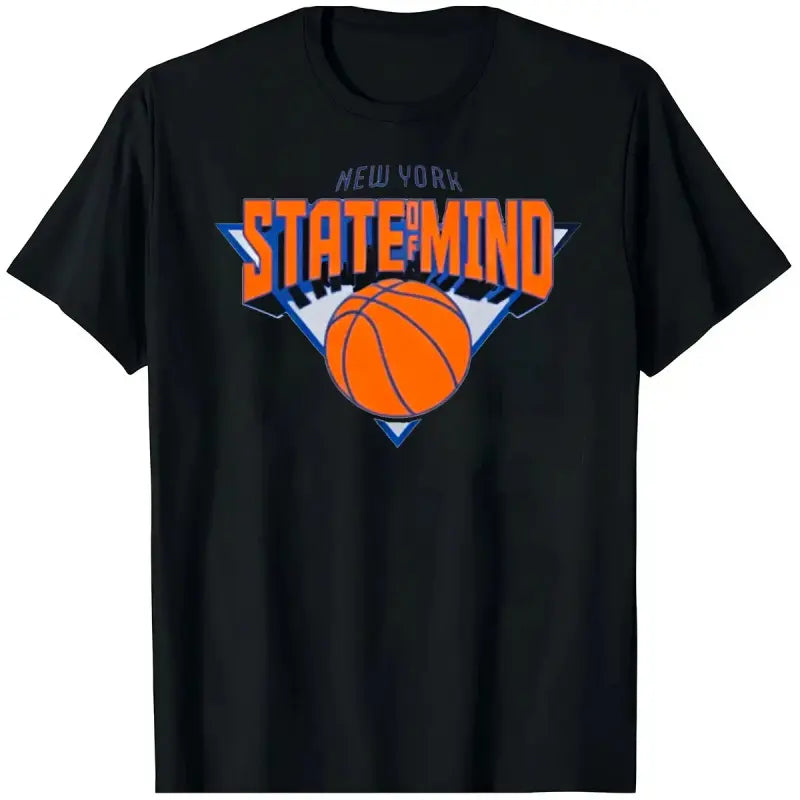 New York Basketball State of Mind Vintage Streetwear Graphic T-Shirt