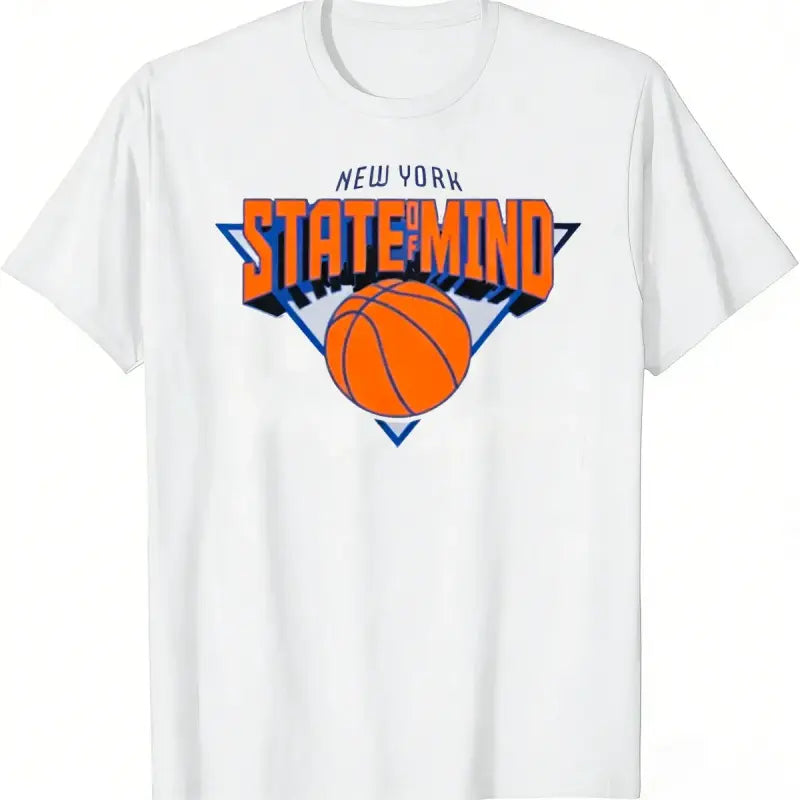 New York Basketball State of Mind Vintage Streetwear Graphic T-Shirt