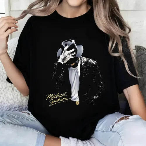 [Free Shipping] Legendary King of Pop: Michael Jackson Iconic Signature Graphic Tee