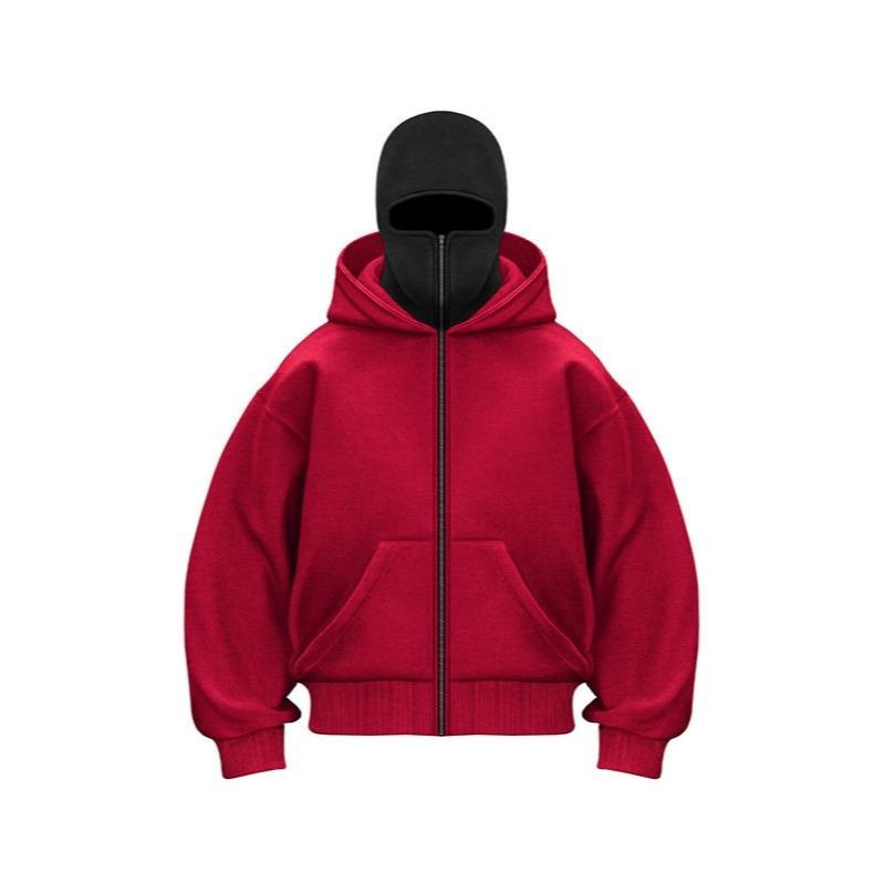 Men’s Balaclava Zip Hoodie for Winter Sports Streetwear and Cold Weather Training