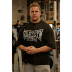 Vintage Gym Inspired Oversized Graphic T-Shirt for Strength Training Streetwear Style