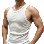 Men's Ribbed Knit Tank Top 3-Pack for Gym Training and Everyday Casual Style