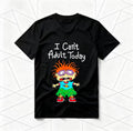 "I don't want to grow up today" - a mischievous little soldier cartoon American-style black short-sleeved unisex T-shirt
