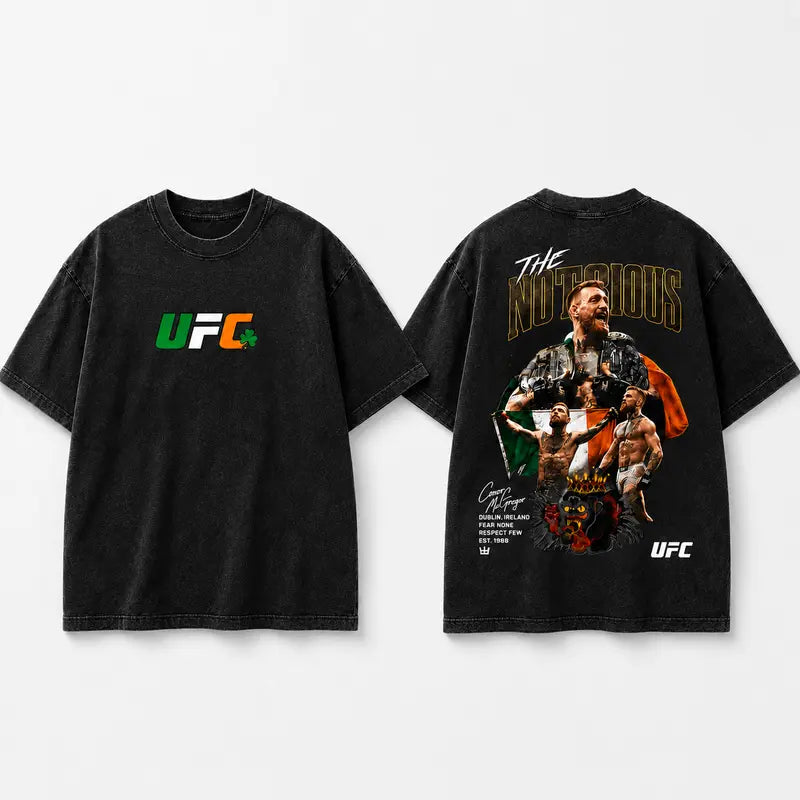 MMA Fighter Graphic Vintage Washed Oversized Streetwear T-Shirt