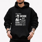 Work Got Custody Of Me Funny Skeleton Graphic T-Shirt