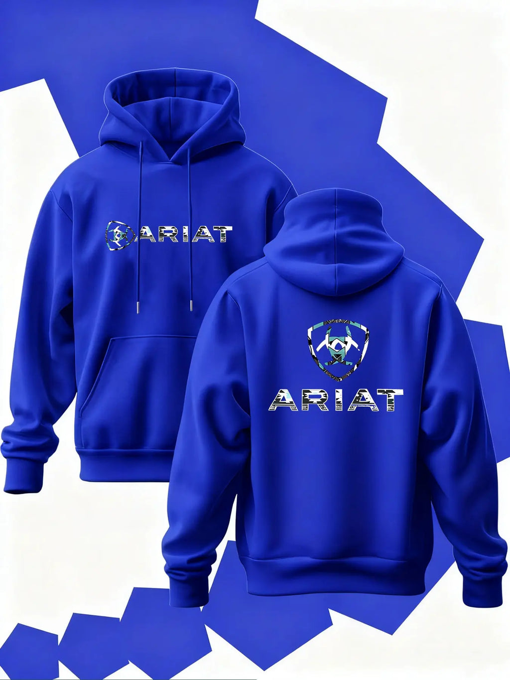 Modern Western Grit: Ariat Aztec-Infill Tech-Style Fleece Hoodie