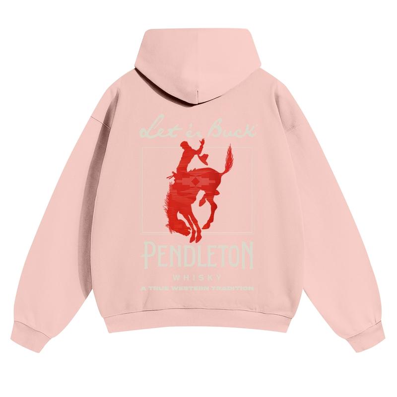Western Rodeo Graphic Hoodie for Cowboy Streetwear and Casual Outdoor Outfits