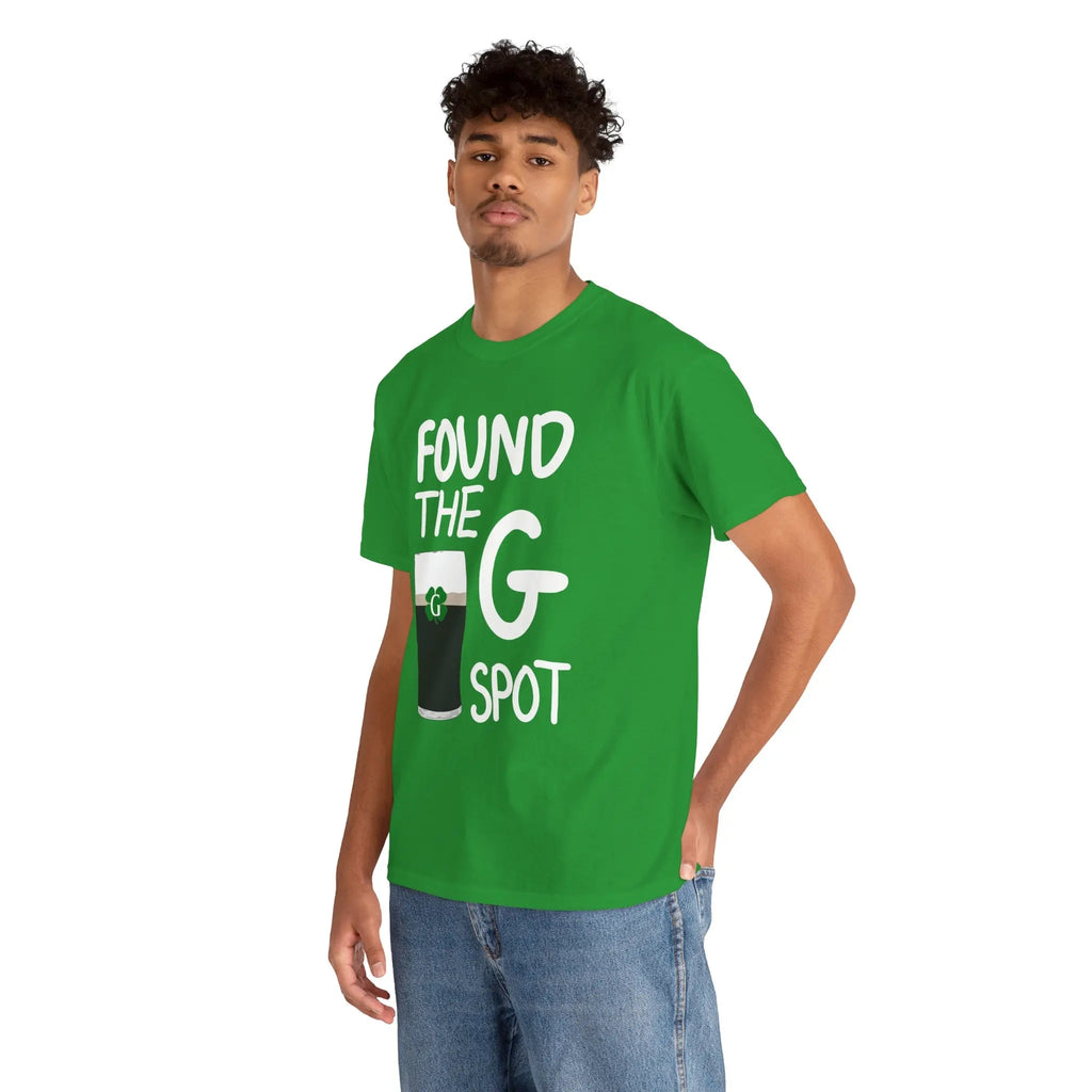"Found The G Spot" Funny St. Patrick's Day Beer Pint Graphic Tee - Lucky Irish Pub Streetwear