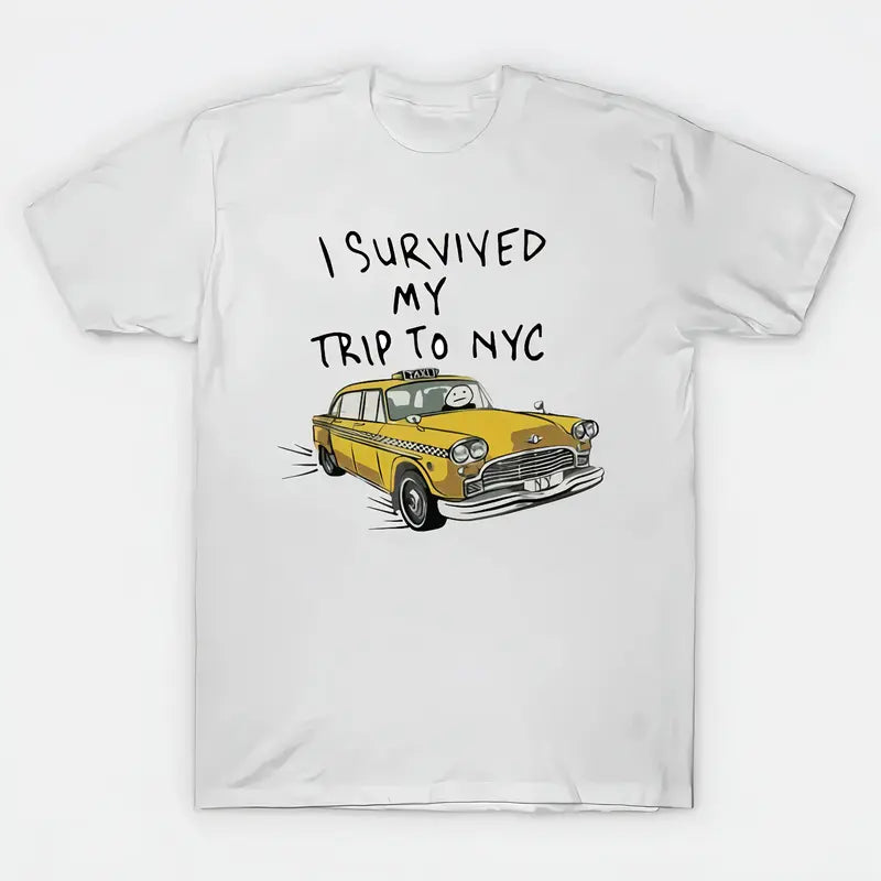 I Survived My Trip To NYC Funny Travel Graphic T-Shirt for City Adventure Lovers
