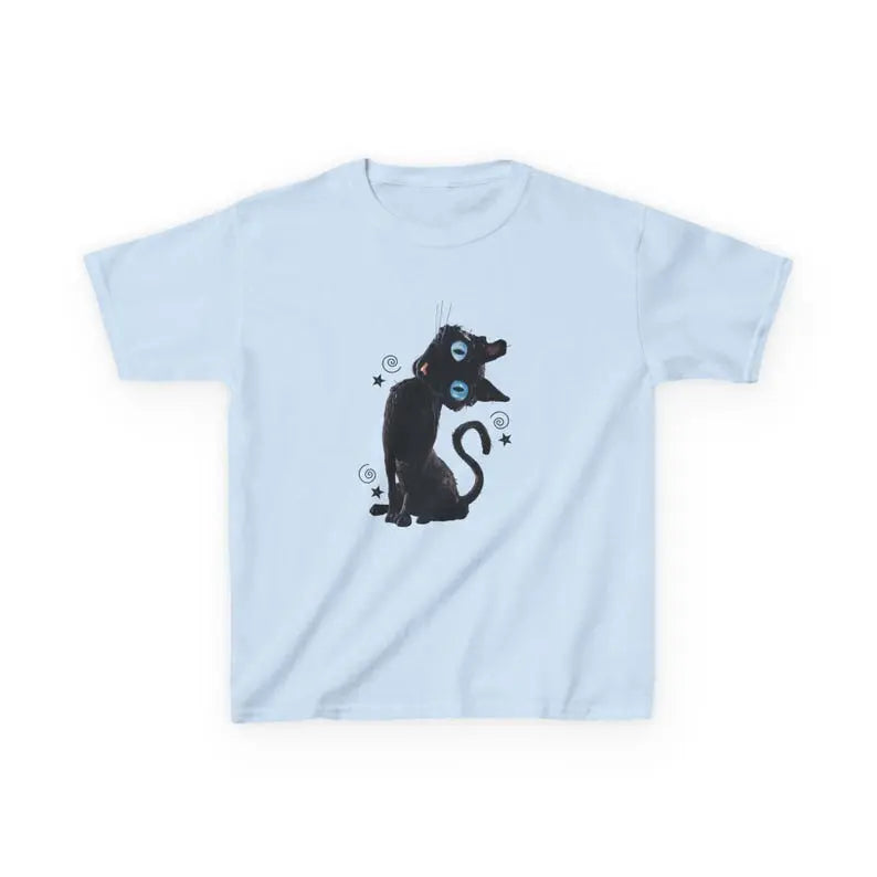 Creepy Cat Graphic Baby Tee with Gothic Horror Style for Halloween Lovers
