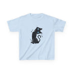 Creepy Cat Graphic Baby Tee with Gothic Horror Style for Halloween Lovers