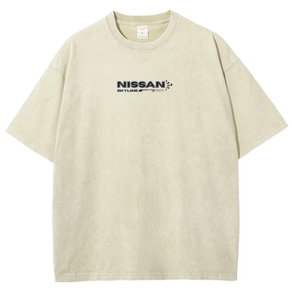 Legendary JDM Skyline R34 Vintage Washed Oversized Graphic Tee