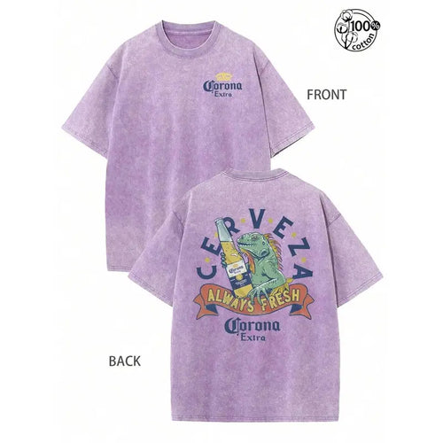 "Always Fresh" Retro Washed Corona Lizard Tee – The Ultimate Vintage Essential