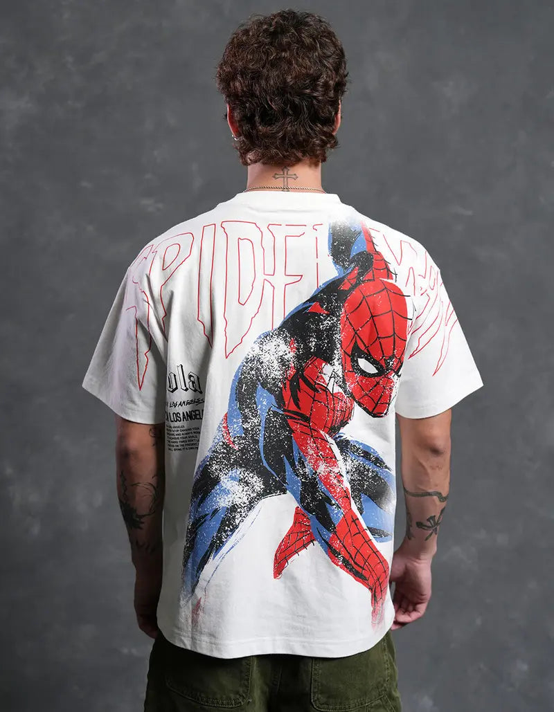 Urban Web Hero Graphic Boxy T-Shirt for Streetwear Fans