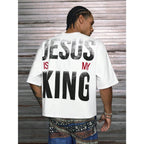Bold Faith: "Jesus Is My King" Oversized Streetwear Tee