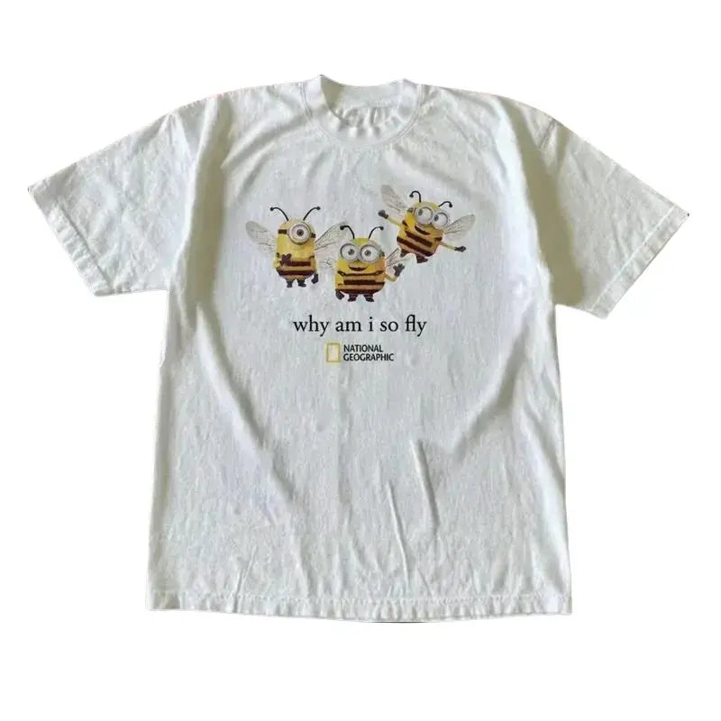 Why Am I So Fly Funny Bee Graphic T-Shirt