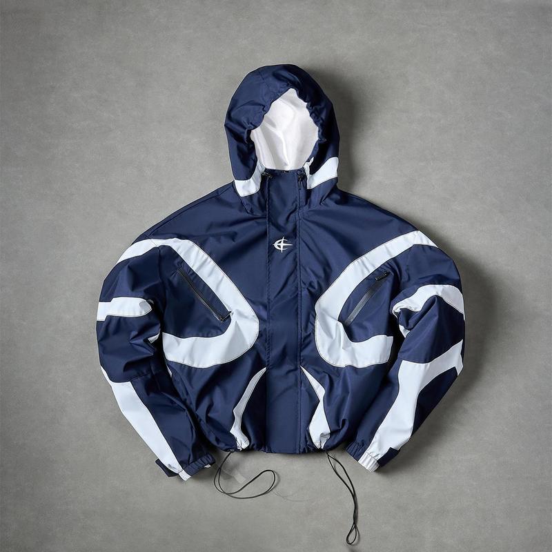 Futuristic Techwear Windbreaker Jacket for Outdoor Streetwear and Spring Layering