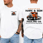 Vintage Hauling Company Truck Driver Graphic T-Shirt for Hardworking Men